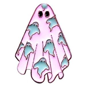 1 sheet Ghost Enamel pin‎ Halloween